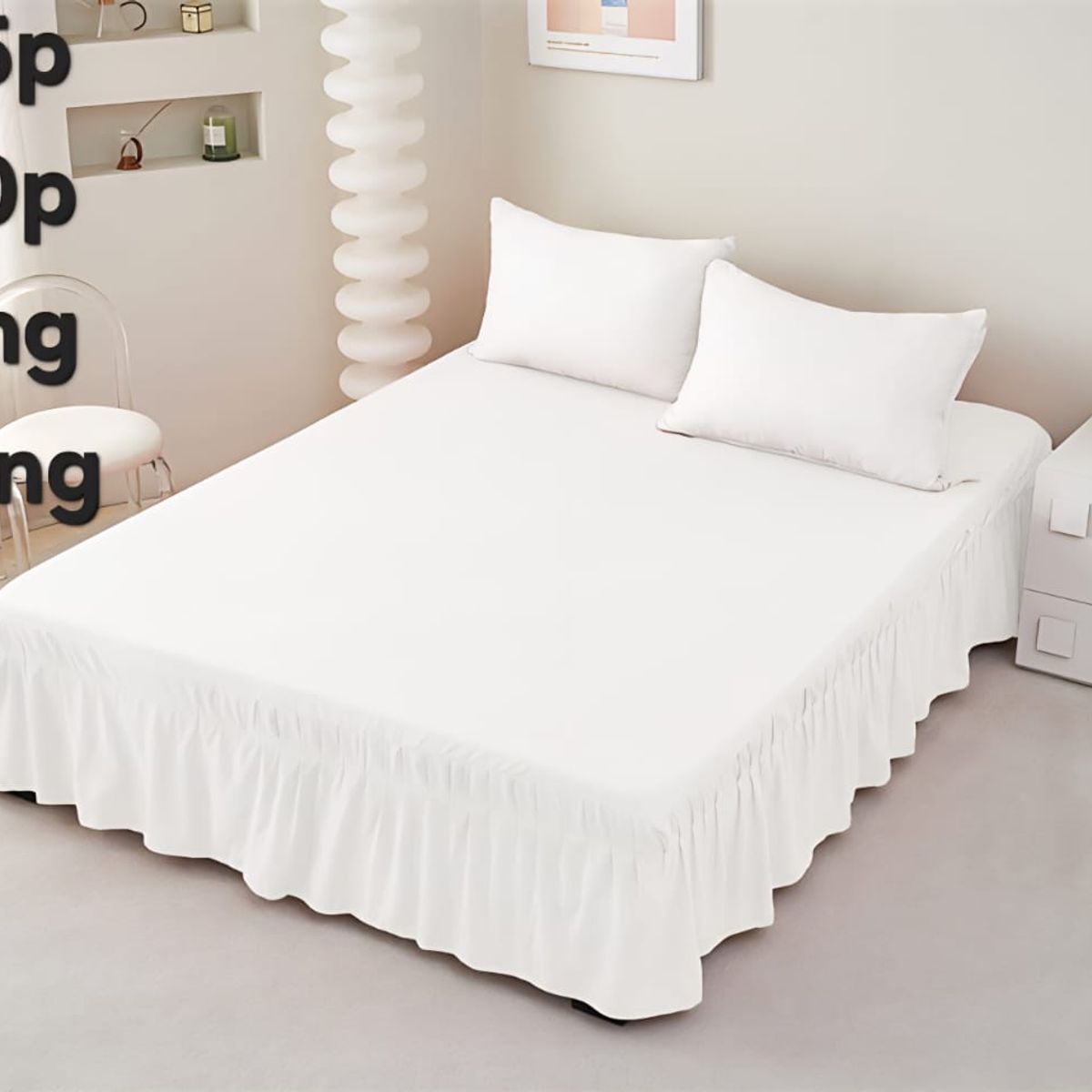 GENERICO - Faldones para cama king 25p