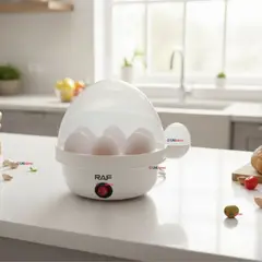 RAF - Máquina Hervidor Cocedor Huevos Vapor Eléctrico 350w Color Blanco