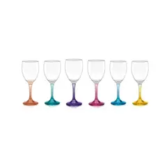 CRISTAR - Display 6 Copas Vino Versalles Pie Color