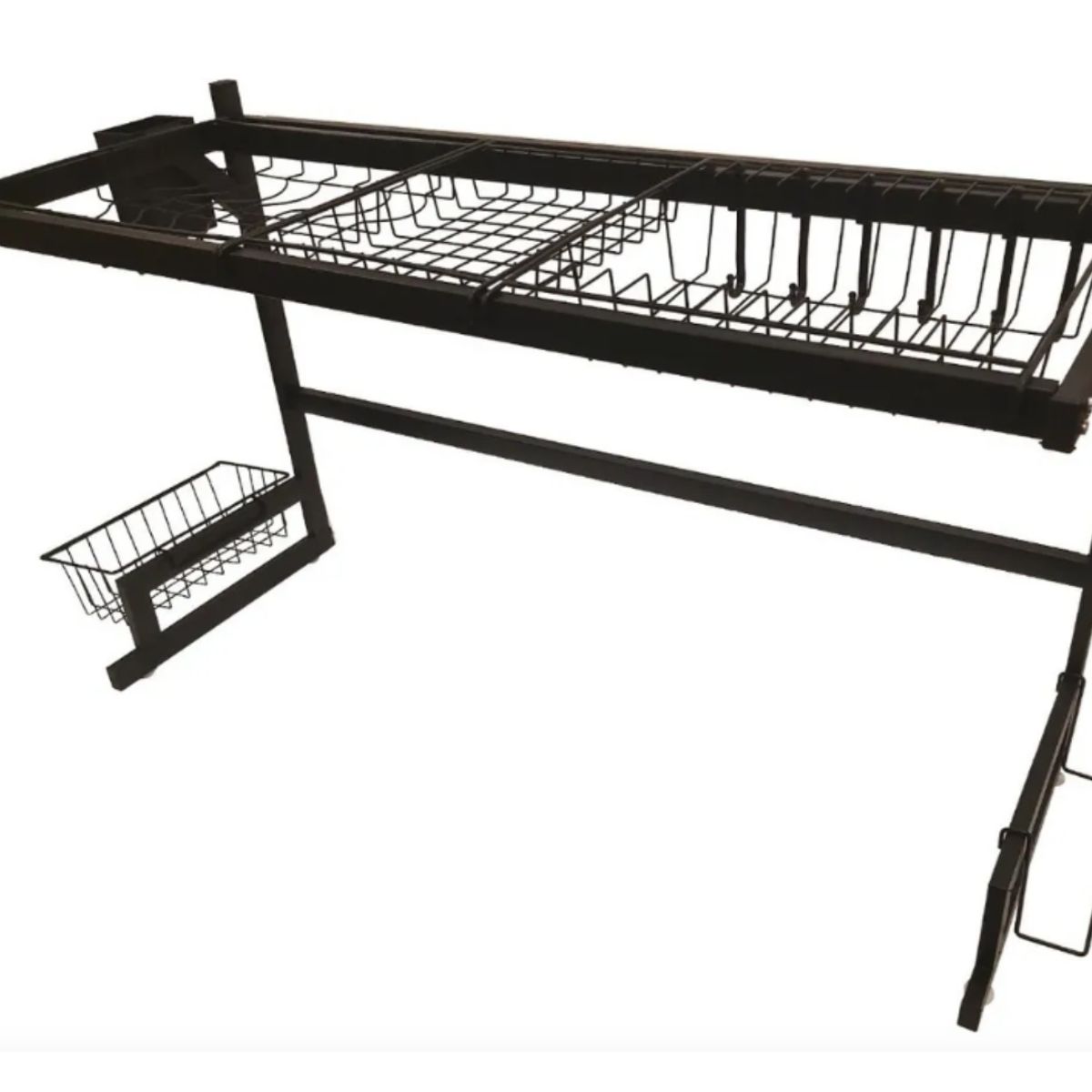 GENERICO - Escurridor Organizador Multifuncional Sobre Lavaplato 85cm Negro