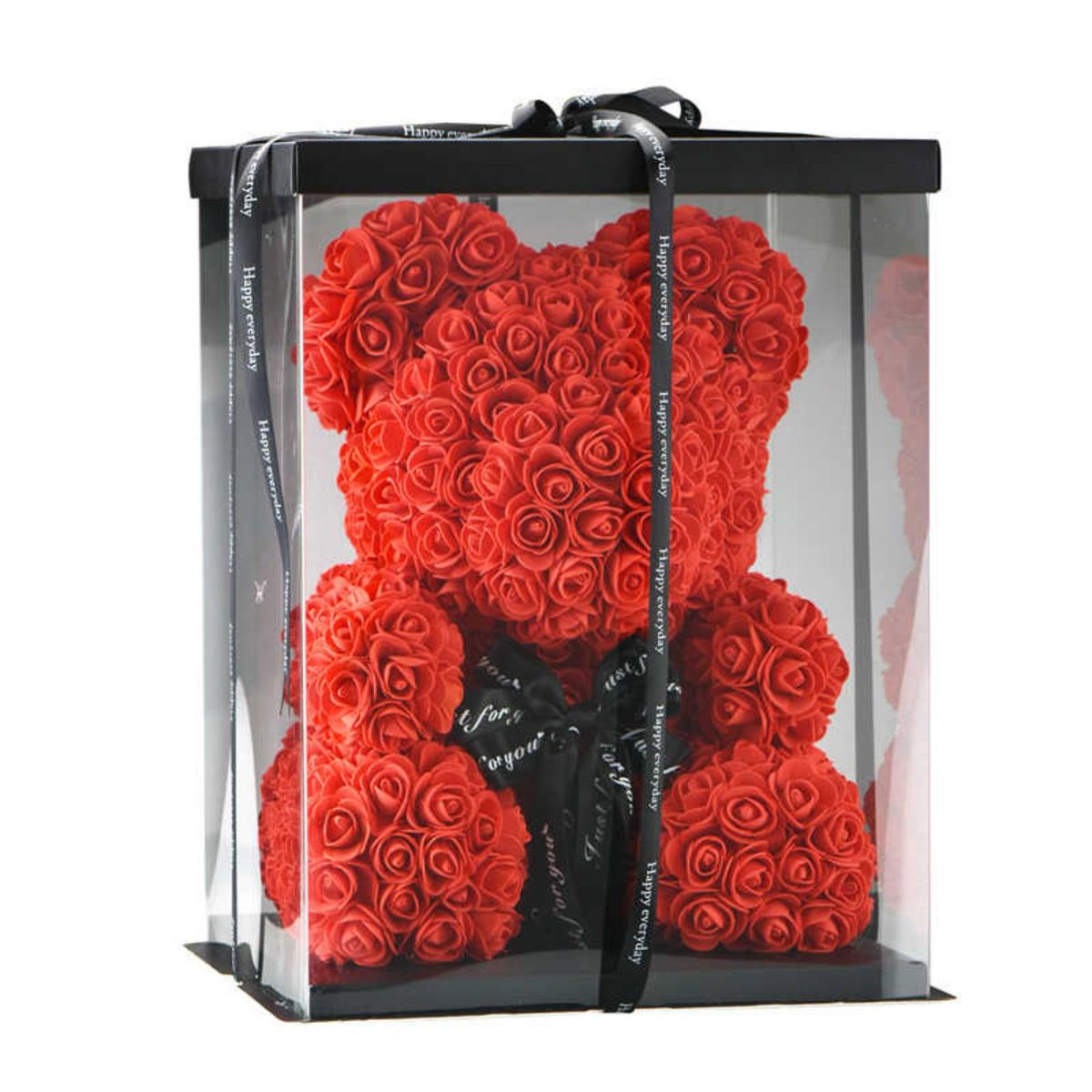 MOVI - OSO PETALOS DE ROSA SAN VALENTIN ROJO