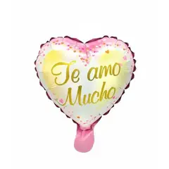 GENERICO - Globo Metalico 10 Te Amo Mucho 50 Unidades