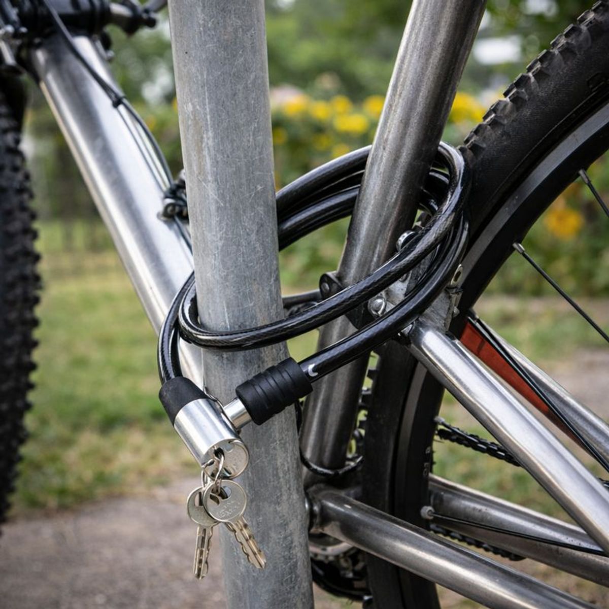 Candado Bicicleta Cable Seguridad Llaves Portatil Pro Extra, marca GENERICO - Foto 2