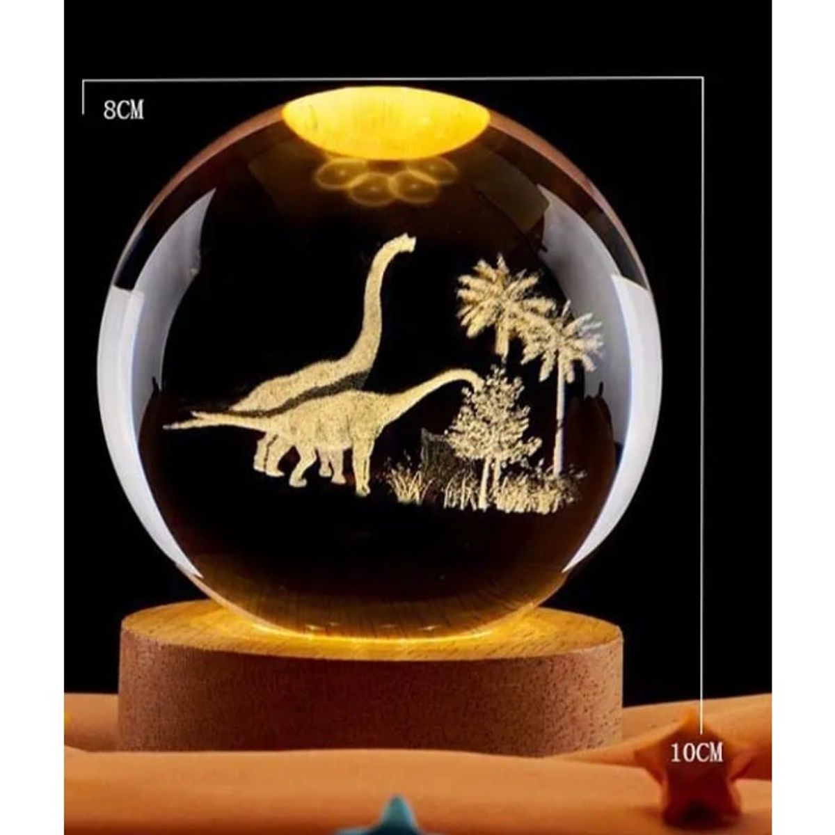 GENERICO - Esfera bola linda con luz 10 x 8cm