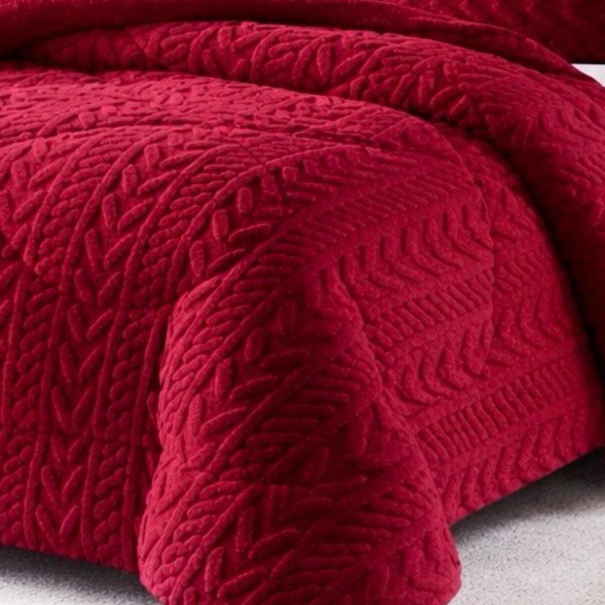 GENERICO - CUBRECAMA CON CHIPORRO ELEGANTE PARA INVIERNO KING DISEÑO 2026