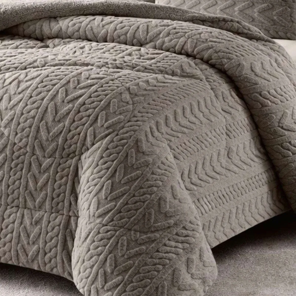 GENERICO - CUBRECAMA CON CHIPORRO ELEGANTE PARA INVIERNO KING DISEÑO 2026