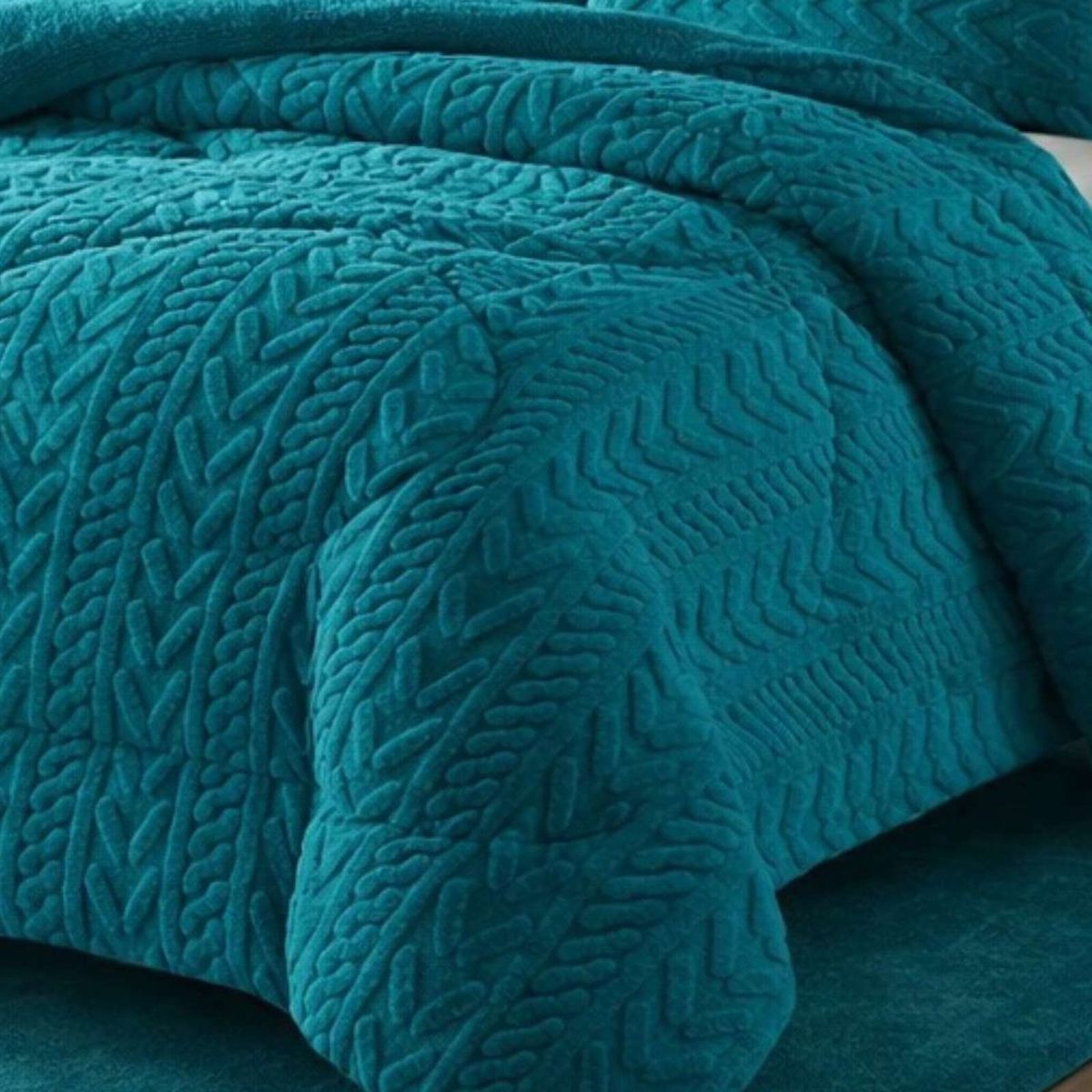 GENERICO - CUBRECAMA CON CHIPORRO ELEGANTE PARA INVIERNO PLAZA Y MEDIA DISEÑO 2026