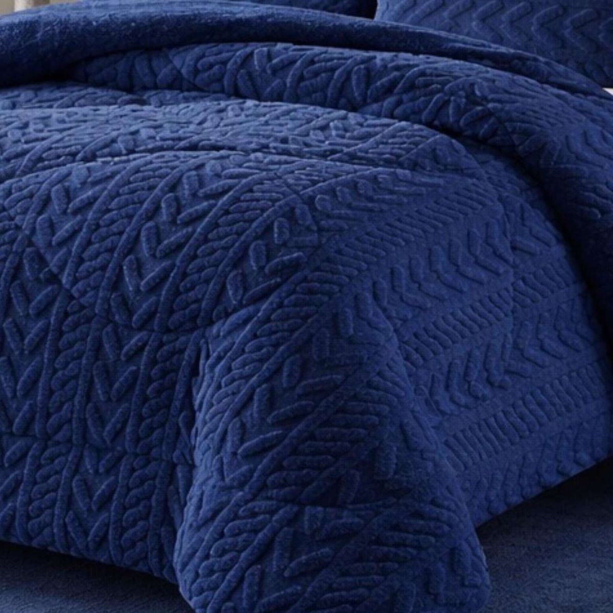 GENERICO - CUBRECAMA CON CHIPORRO ELEGANTE PARA INVIERNO KING DISEÑO 2026