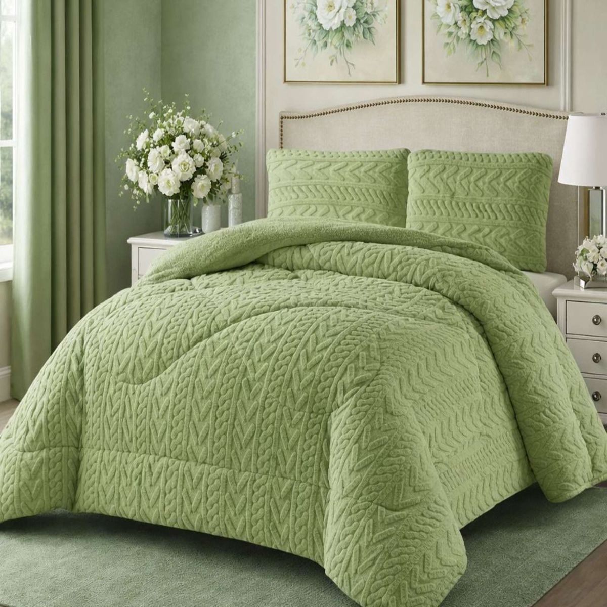 GENERICO - CUBRECAMA CON CHIPORRO ELEGANTE PARA INVIERNO KING DISEÑO 2026