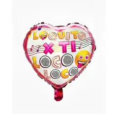GENERICO - Globo Metalico 18 Loquito X Ti 50 Unidades