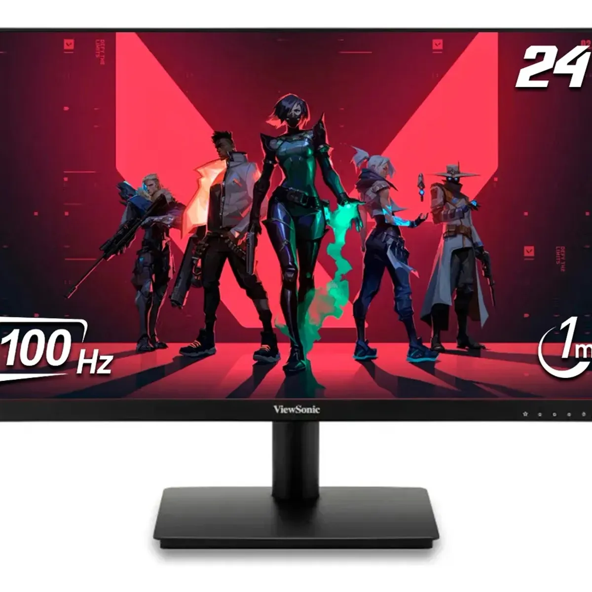 VIEWSONIC - Monitor Viewsonic Fhd De 24 Pulgadas 1080p 100hz 1ms Va240-h Color Negro