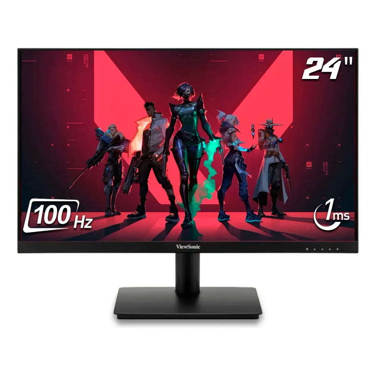 VIEWSONIC - Monitor Viewsonic Fhd De 24 Pulgadas 1080p 100hz 1ms Va240-h Color Negro