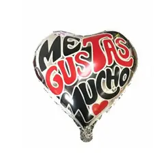 GENERICO - Globo Metalico 18 Me Gustas Mucho 50 Unidades