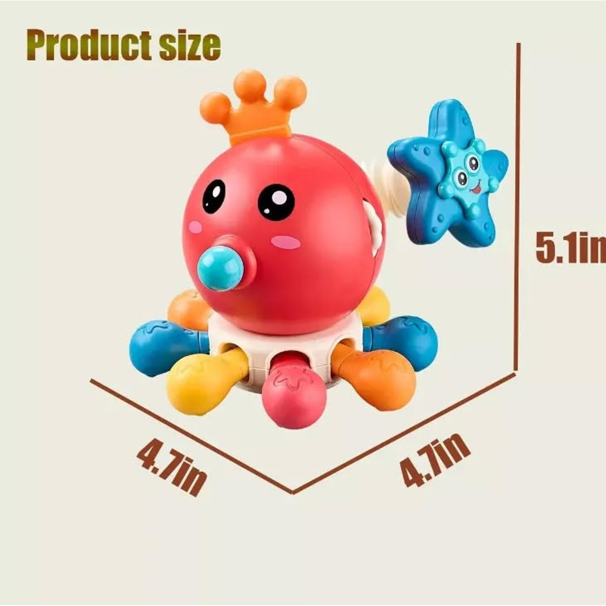 GENERICO - Juguete educativo pulpo 10 en 1 18x12cm