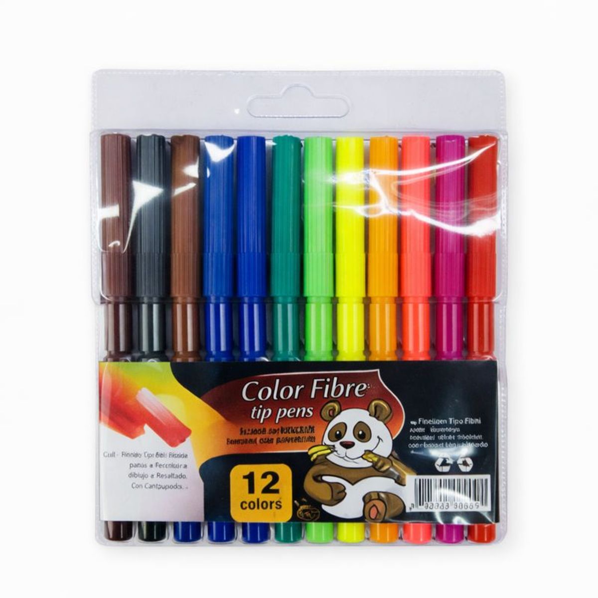 GENERICO - Set Marcadores 12 Colores Punta Fina Escritura Dibujo Arte