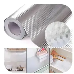 GENERICO - Papel Autoadhesivo Cocina Aluminio Revestir 40x1000 Cm