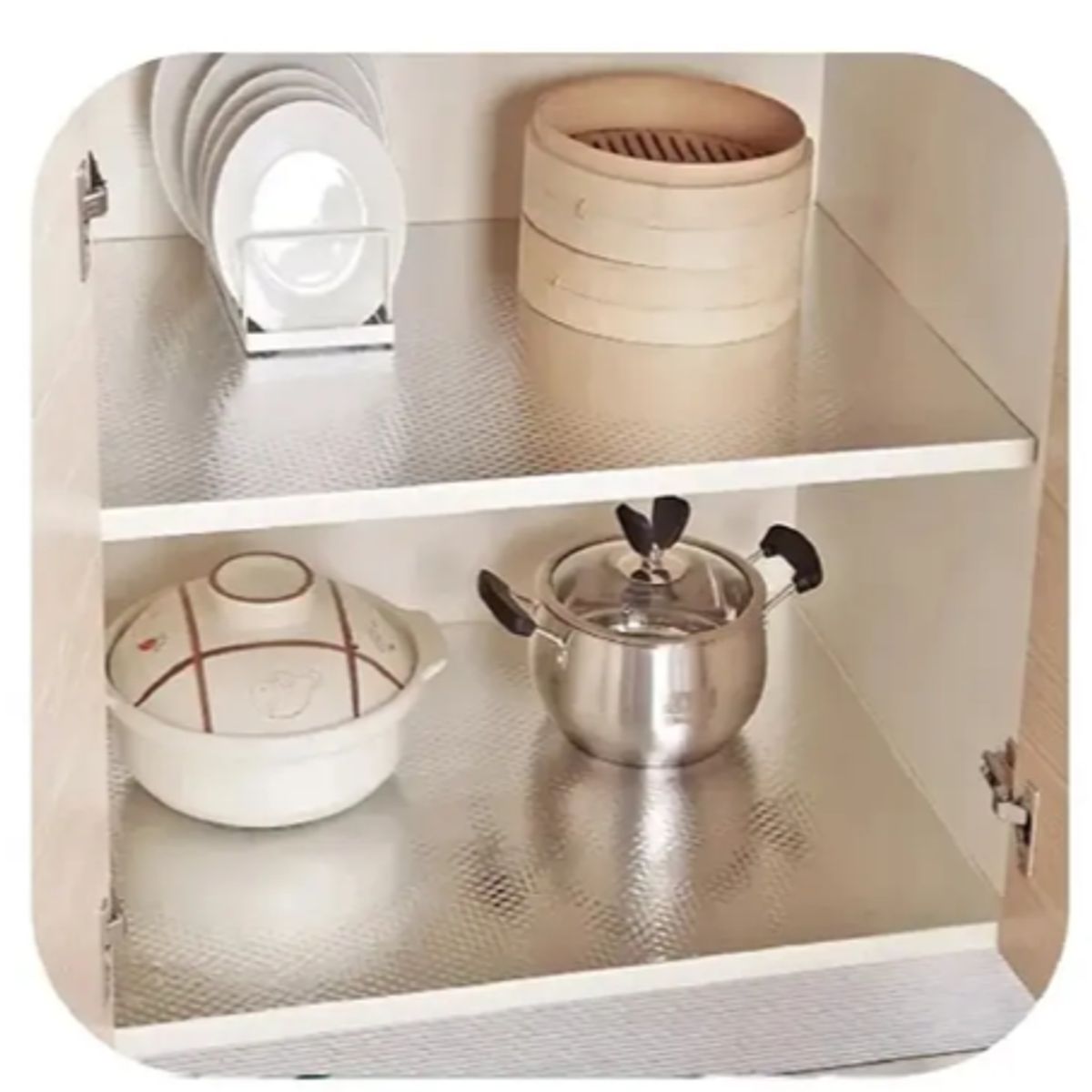 GENERICO - Papel Autoadhesivo Cocina Aluminio Revestir 40x300 Cm