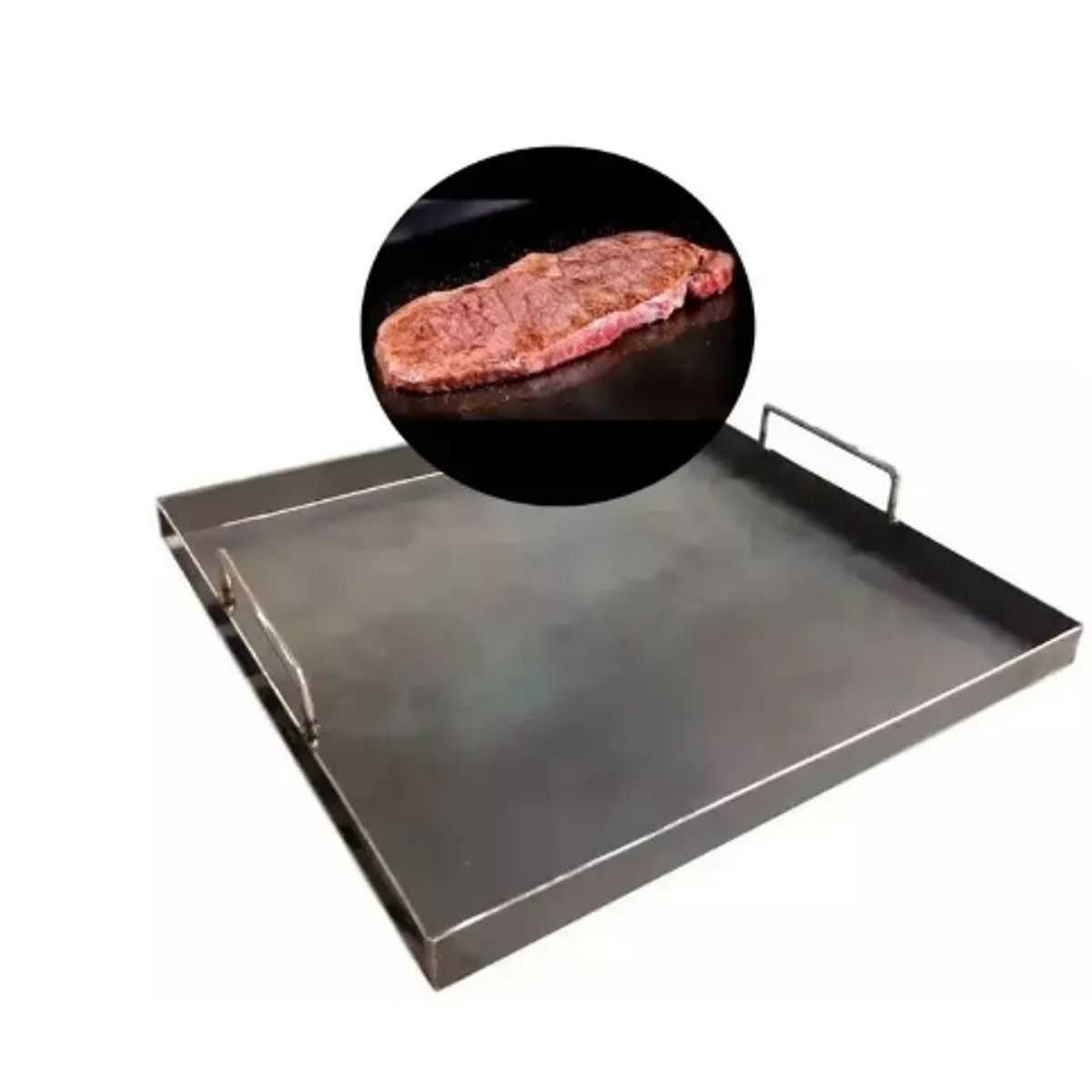 GENERICO - Plancha Churrasquera Hierro Fundido Cocina Parrilla 40x50