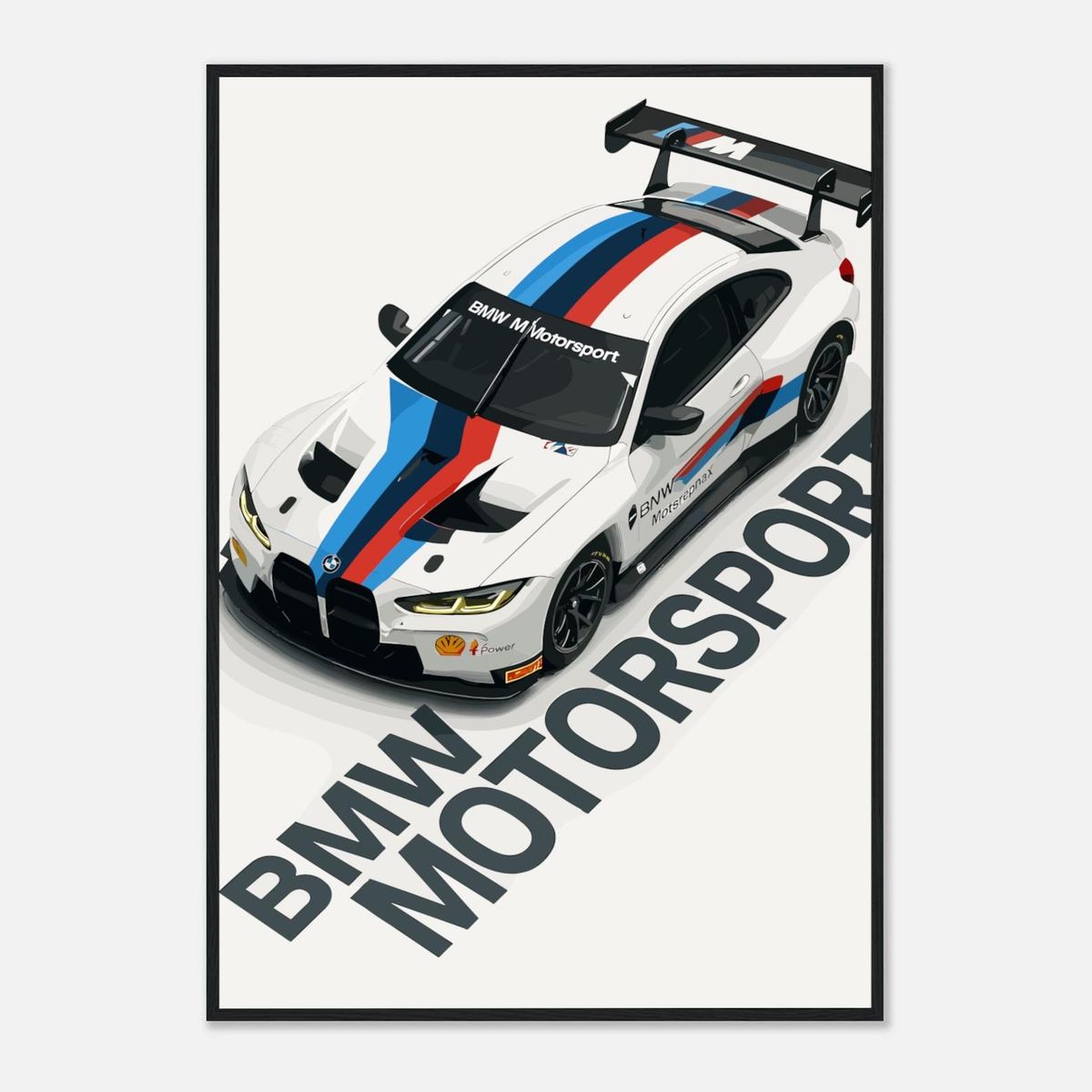 GENERICO - Cuadro de auto BMW M4 GT3  BMW Motorsport + Marco