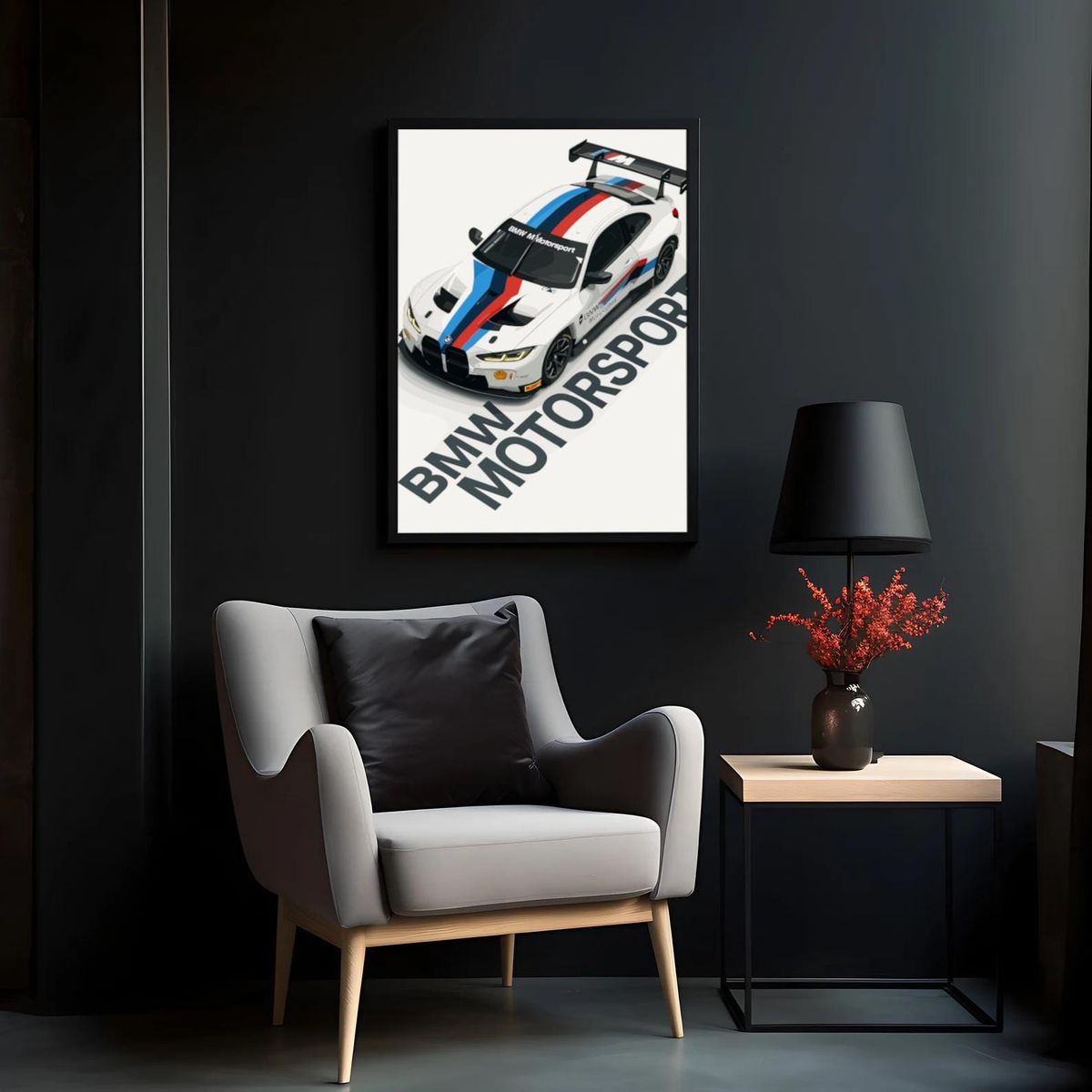 GENERICO - Cuadro de auto BMW M4 GT3  BMW Motorsport + Marco