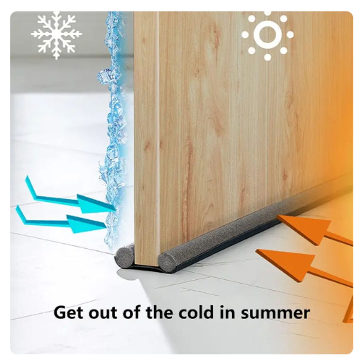 GENERICO - Protector Aislante De Frío Polvo Ruido Para Puertas Ventanas