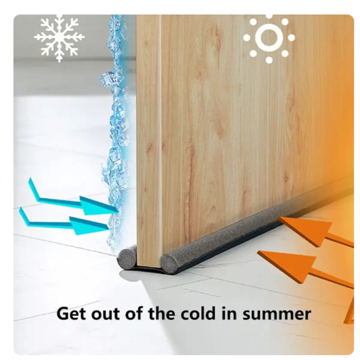 GENERICO - Protector Aislante De Frío Polvo Ruido Para Puertas Ventanas