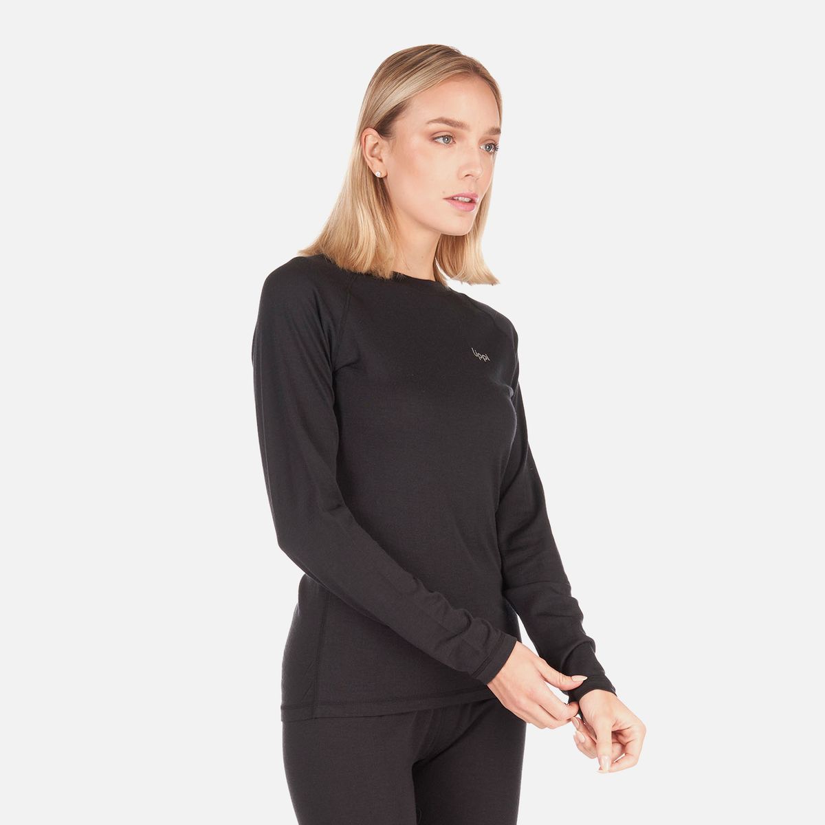 LIPPI - Primera Capa Mujer Skintec Merino Top Negro Lippi