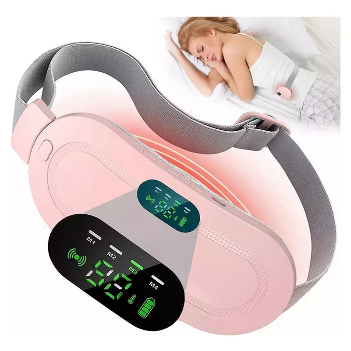 GENERICO - Cinturon Eléctrico Masajeador Calefaccion Colico Menstruales