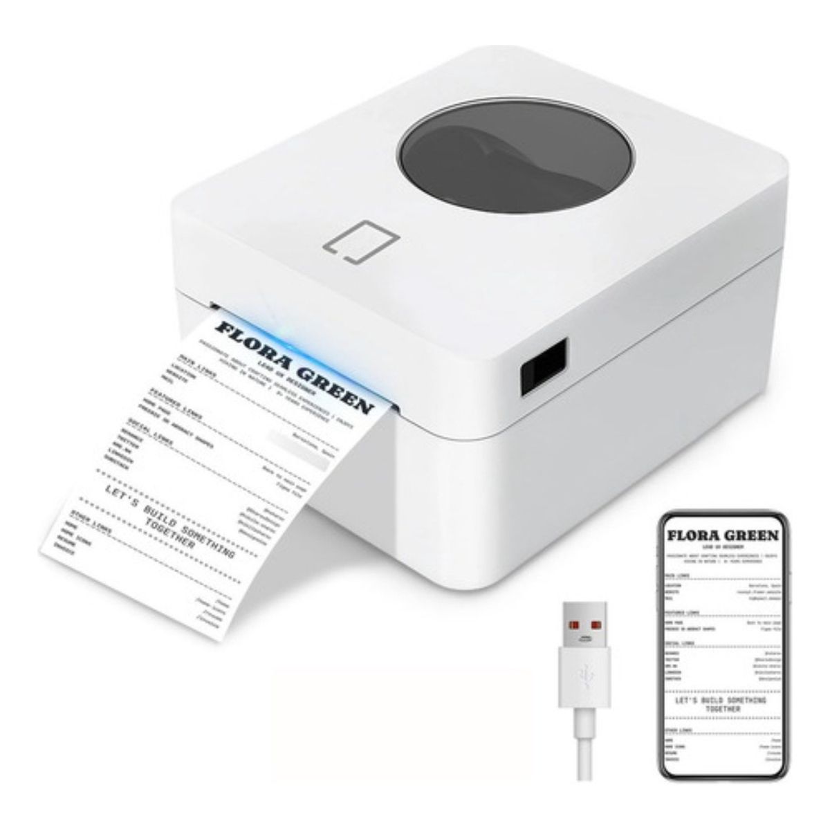 METEX - Impresora Térmica Etiquetas Adhesivas Usb + Bluetooth