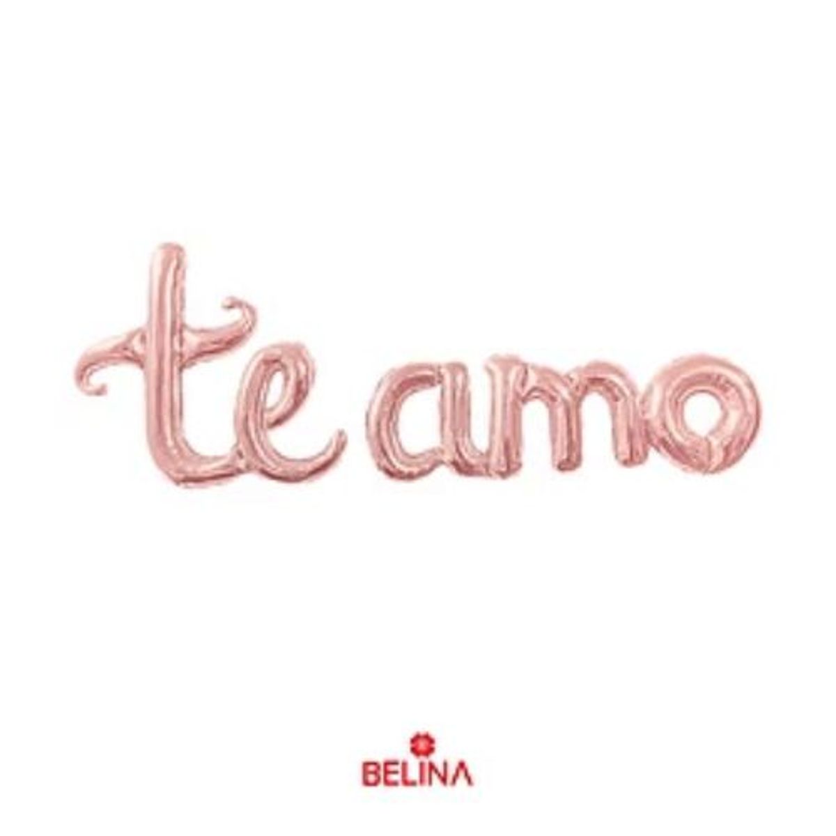 GENERICO - Globo metálico te amo oro rosa