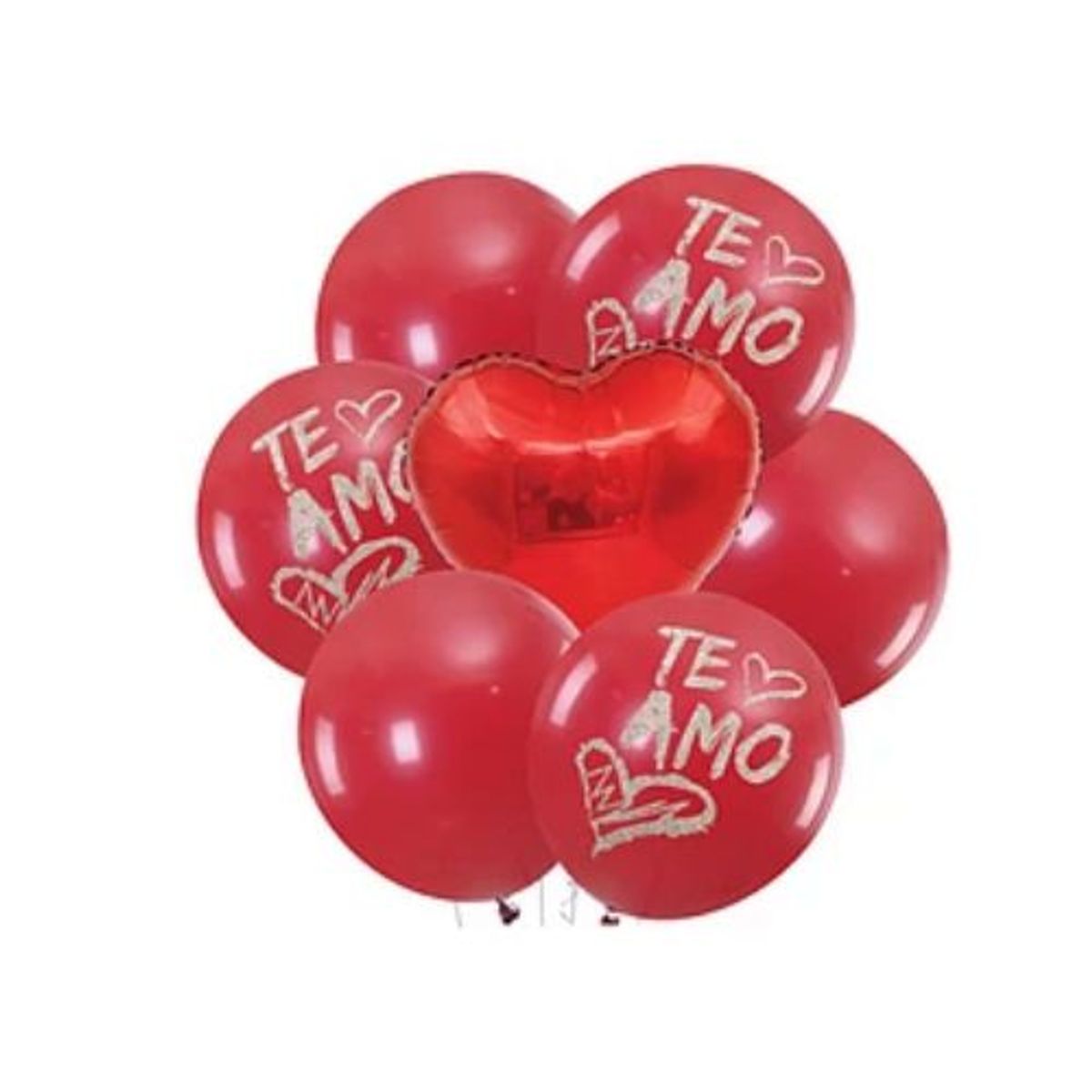 GENERICO - Globos de latex te amo 7pcs