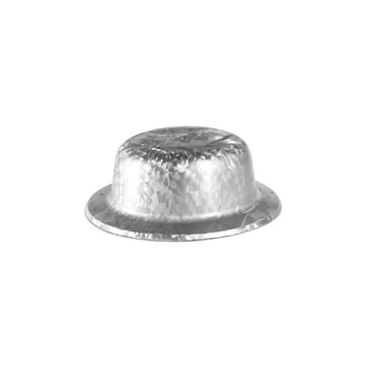 GENERICO - Sombrero de fiesta redondo láser plateado