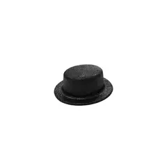 GENERICO - Sombrero plano con glitter negro