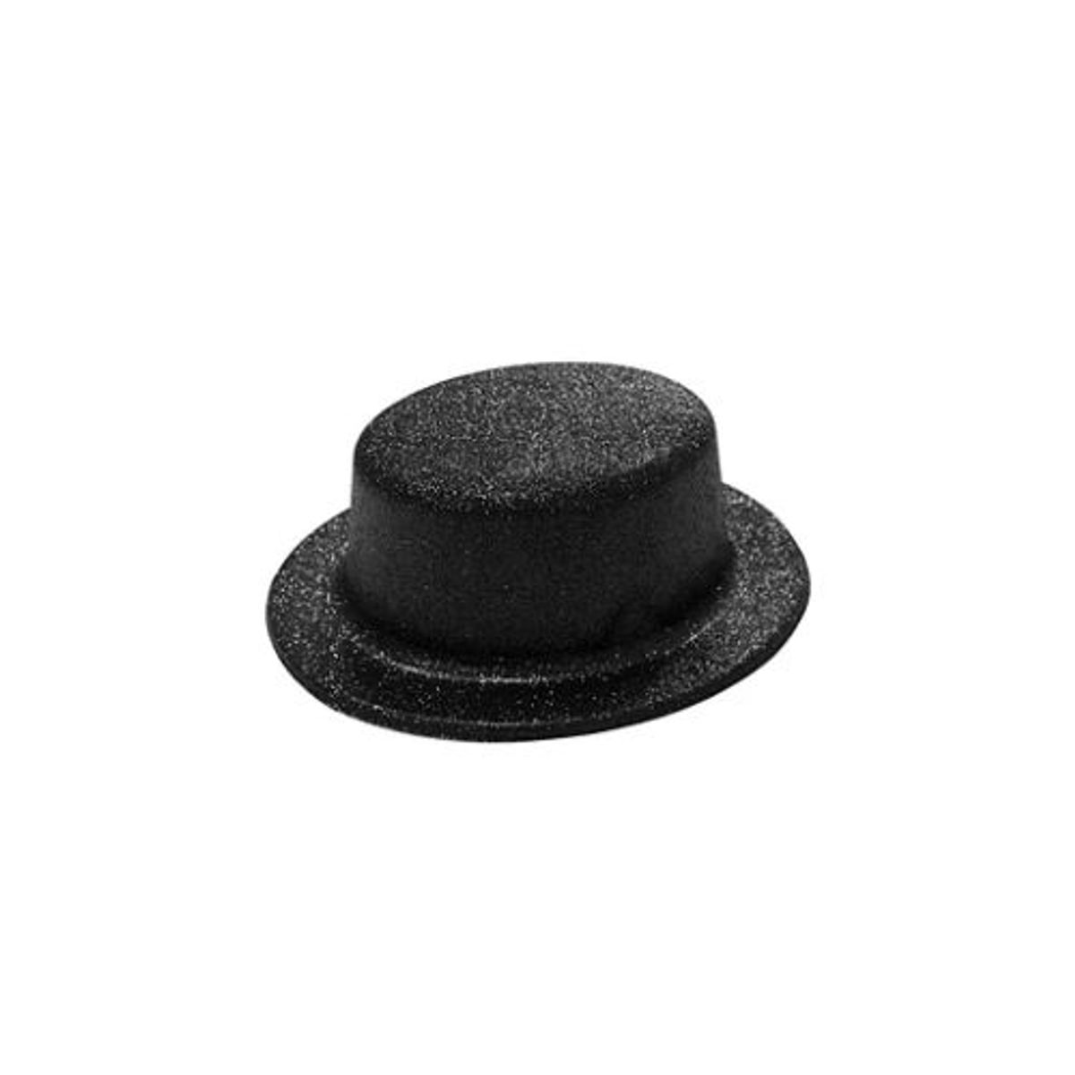 GENERICO - Sombrero plano con glitter negro