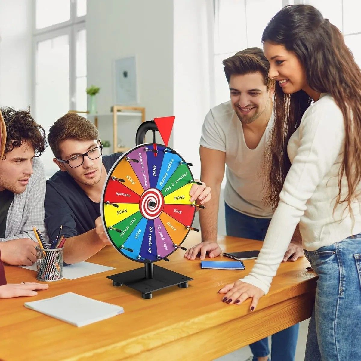 KUANGYE - Ruleta De La Fortuna Giratoria Juegos Con Premios 12 Ranura