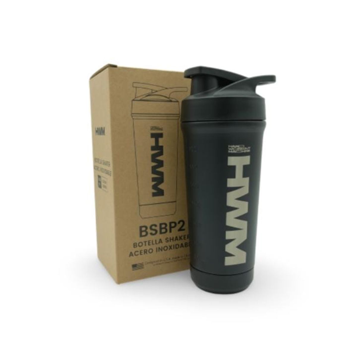HWM - shaker HWM 800ML Acero inoxidable - NEGRO