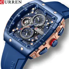 CURREN - Reloj deportivo de moda actual 8442 reloj de cuarzo con cronómetro automático de fecha