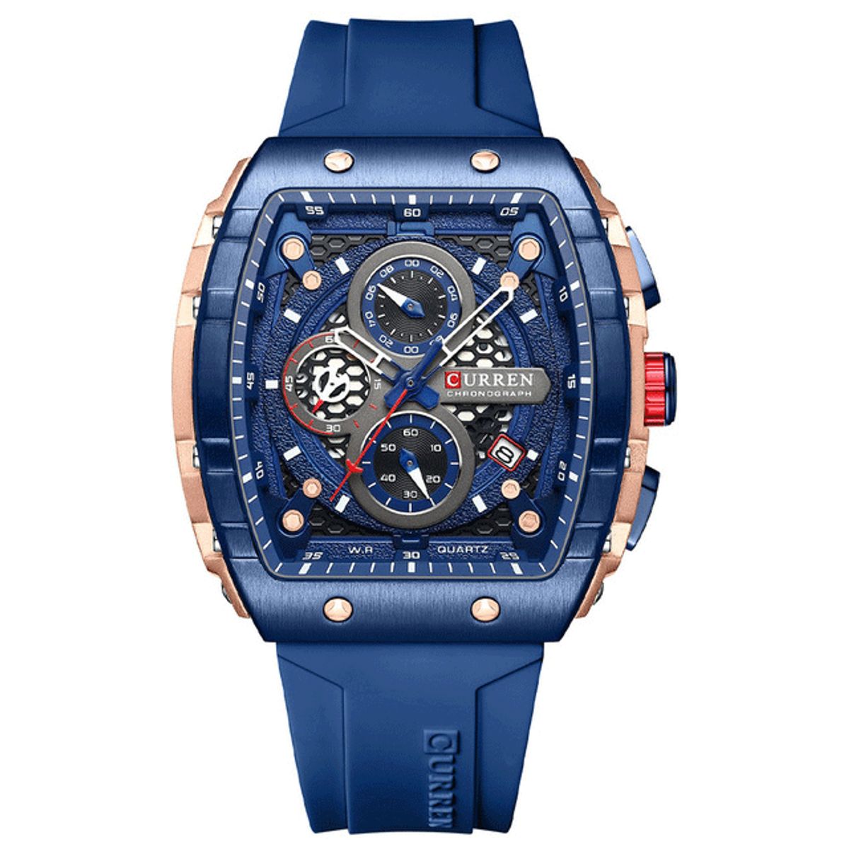 CURREN - Reloj deportivo de moda actual 8442 reloj de cuarzo con cronómetro automático de fecha