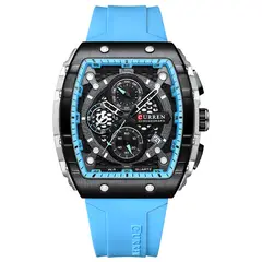 CURREN - Reloj deportivo de moda actual 8442 reloj de cuarzo con cronómetro automático de fecha