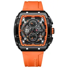CURREN - Reloj deportivo de moda actual 8442 reloj de cuarzo con cronómetro automático de fecha