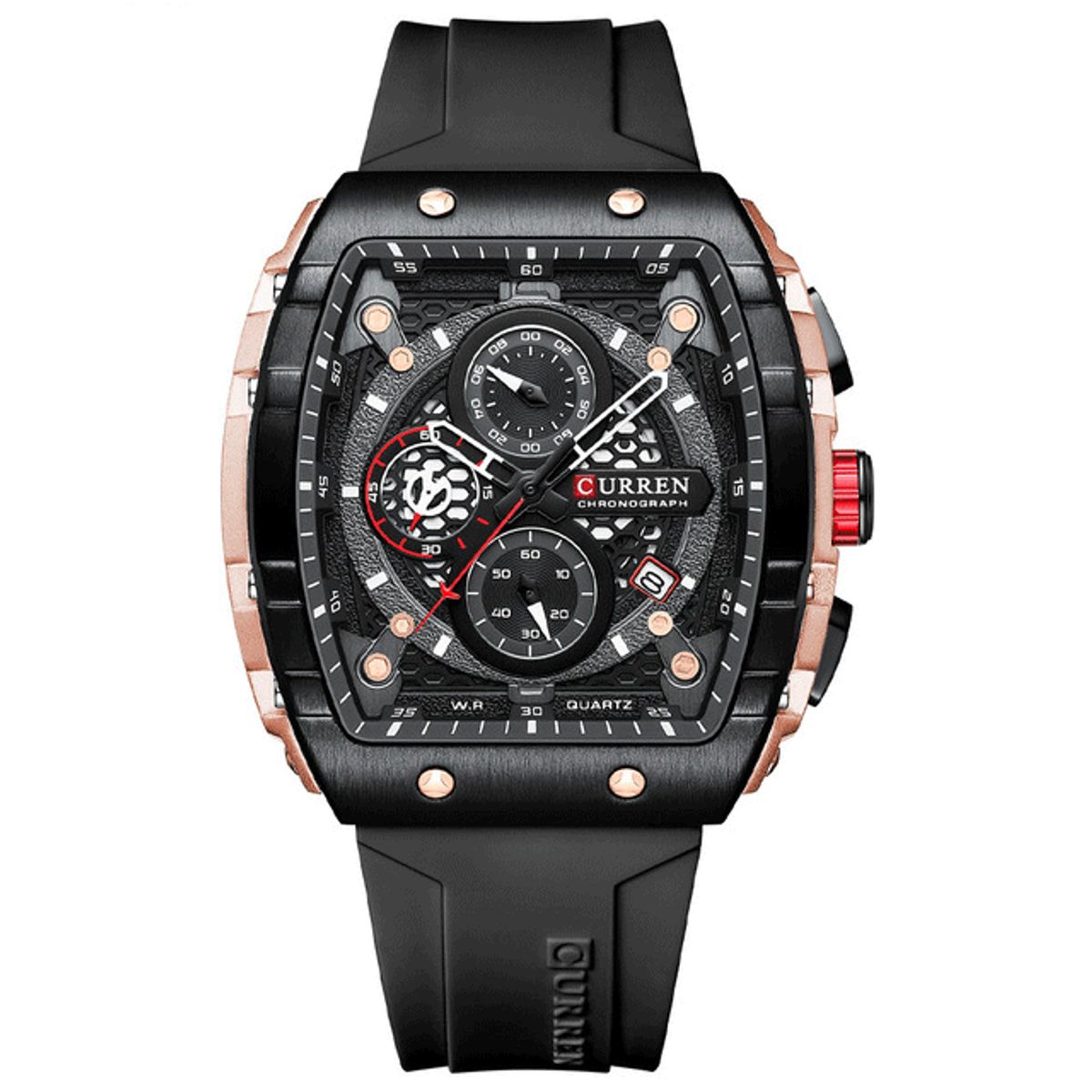 CURREN - Reloj deportivo de moda actual 8442 reloj de cuarzo con cronómetro automático de fecha