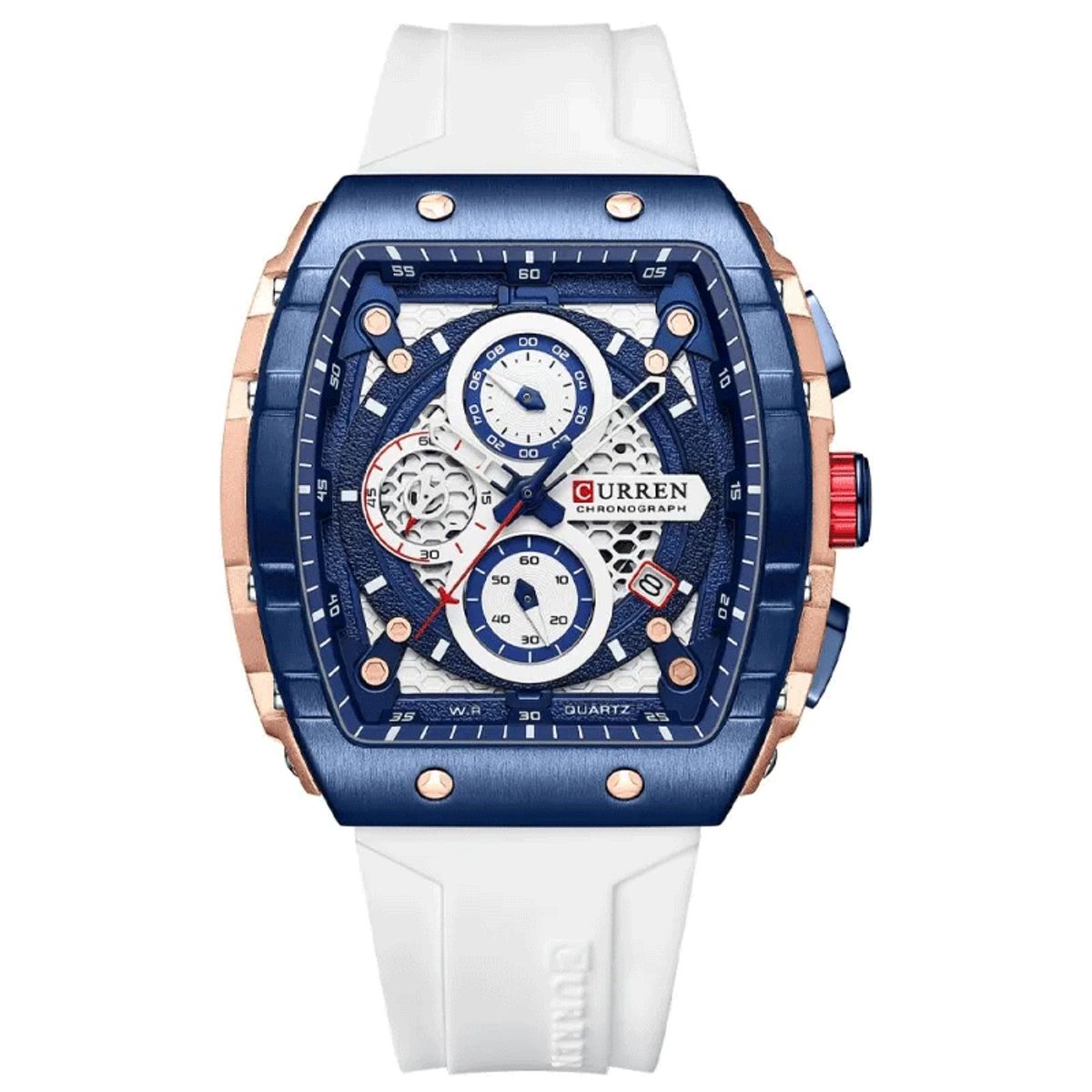 CURREN - Reloj deportivo de moda actual 8442 reloj de cuarzo con cronómetro automático de fecha