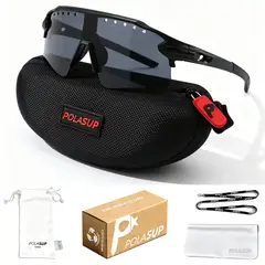 POLASUP - Gafas Lentes de Sol Deportivos Polarizados UV400 Unisex correr ciclismo mujer hombre