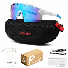 POLASUP - Gafas Lentes de Sol Deportivos Polarizados UV400 Unisex correr ciclismo mujer hombre