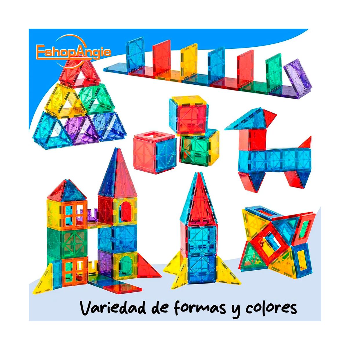 OFERTABKN - Juego De Bloques De Construcción Magnéticos 3d 88 Piezas