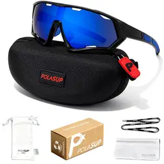 POLASUP - Gafas Lentes de Sol Deportivos Polarizados UV400 Unisex correr ciclismo mujer hombre