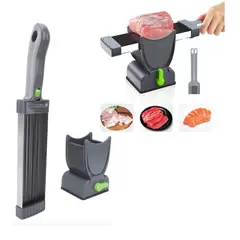 GENERICO - Cortadora Manual De Carne Fresca Rebanar Acero Inoxidable