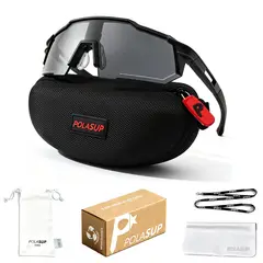 POLASUP - Gafas Lentes de Sol Deportivos Polarizados UV400 Unisex correr ciclismo mujer hombre