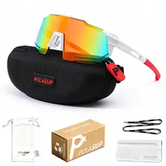POLASUP - Gafas Lentes de Sol Deportivos Polarizados UV400 Unisex correr ciclismo mujer hombre