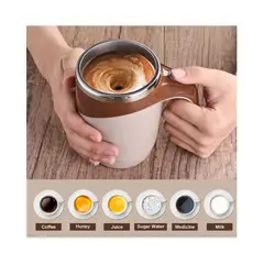 GENERICO - Taza Mezclador Magnético Automático De Bebidas 380 ML Beige